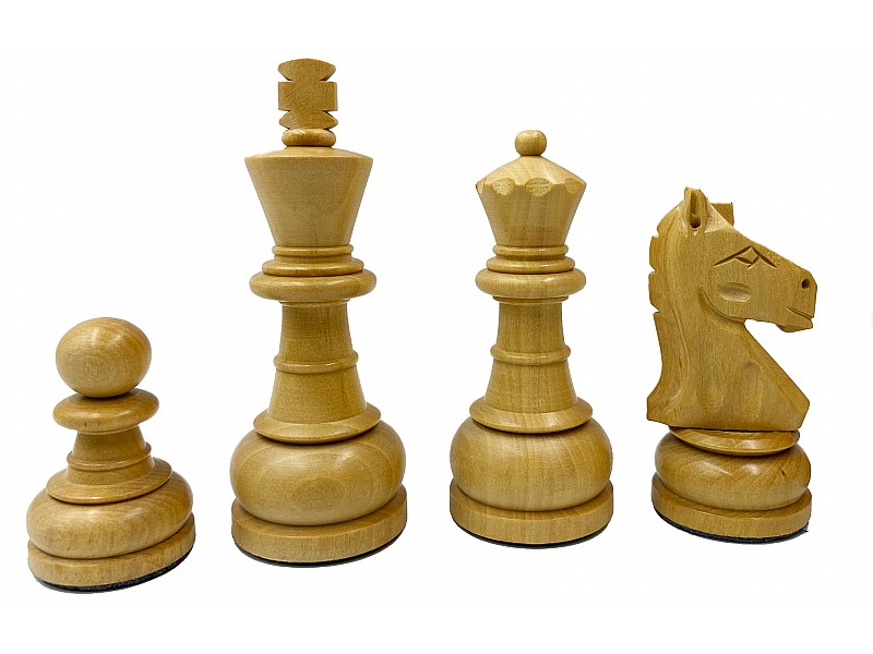 Irischer Deluxe-Buchsbaum / ebonisierter 3,54-Zoll-Schachfiguren und Holzkiste