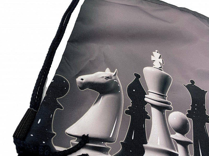Chess bag with printed chess theme
