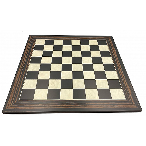 21.6” wooden chess board ebony deluxe