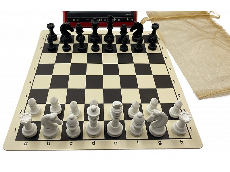 Vinyl chess set for studying  8.66" X 8.66"  with chess pieces with king's height 1.97"