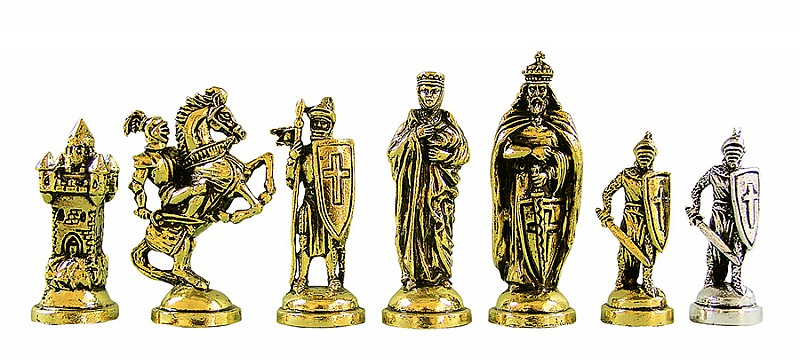 Metal chess pieces