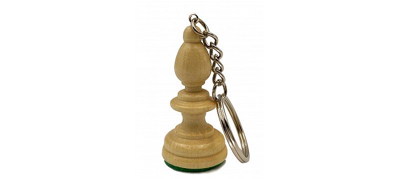 Wooden chess keychains