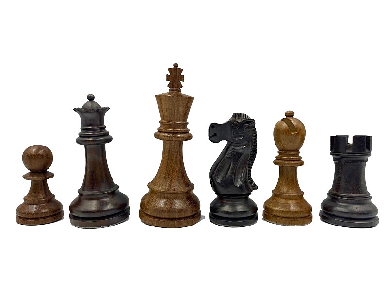 American staunton acacia/ebonized  3.75"chess pieces