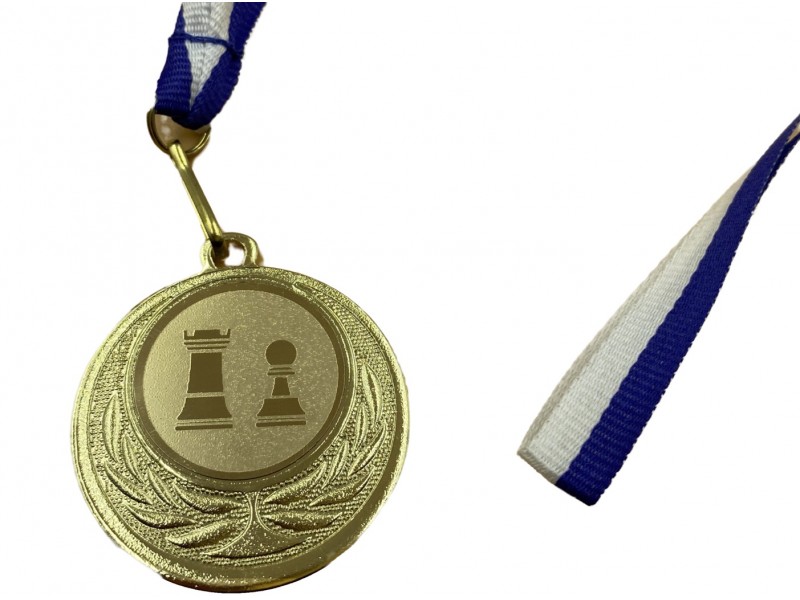 Chess medal gold (diameter 1.57" 