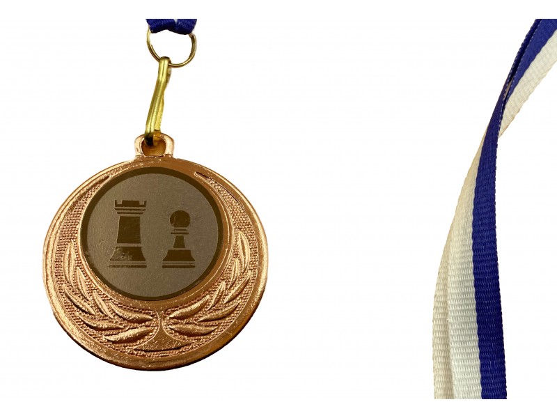 Chess medal bronze diameter 1.57" 