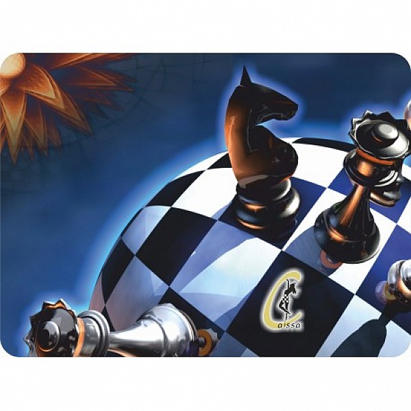 Chess mousepad "chess world" theme  9.65" X 3.54"