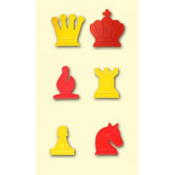 Magnetic chess set for educational demo boards