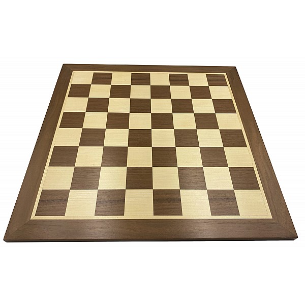 19.7” wooden chess board walnut without coordinates 