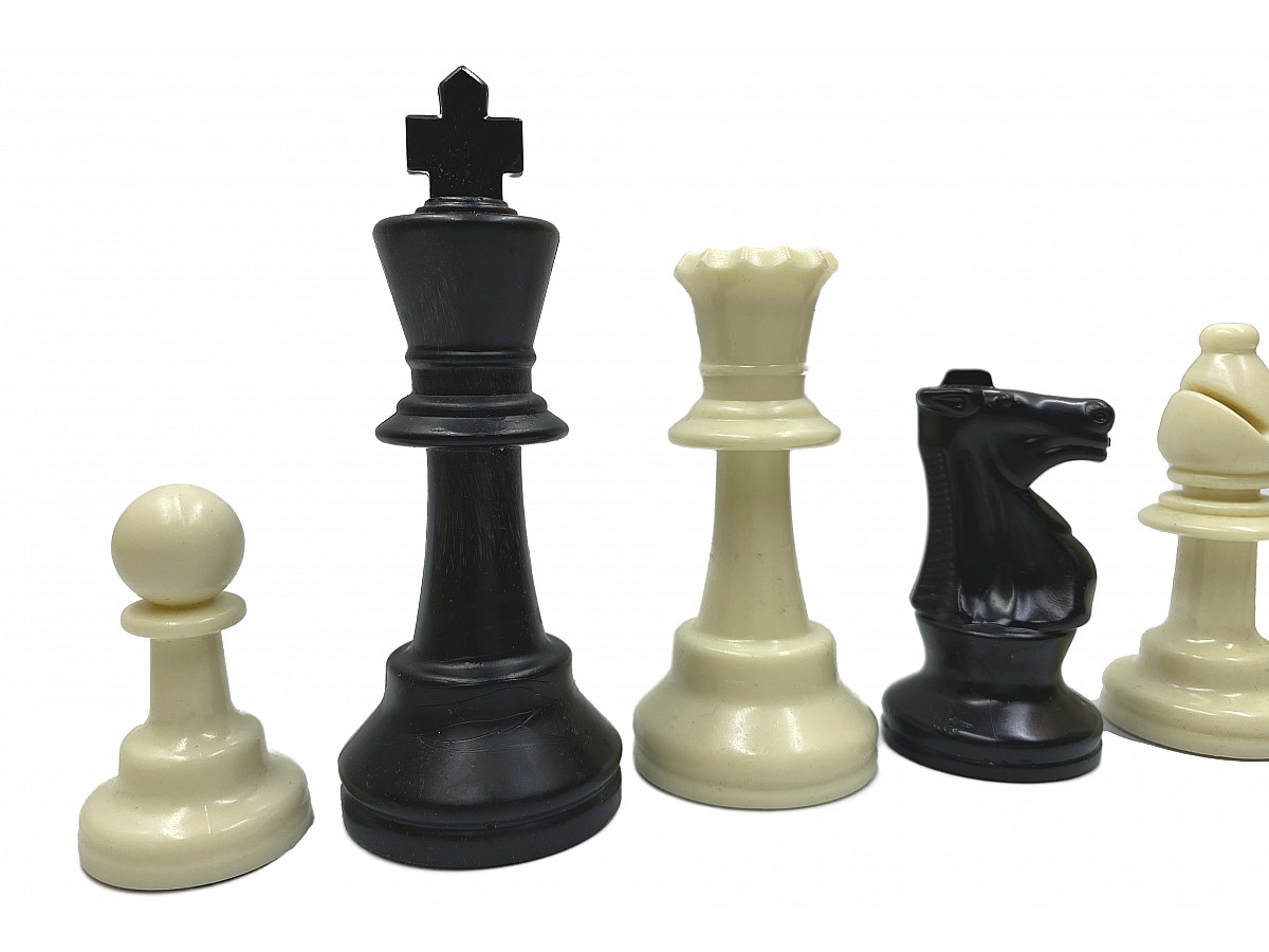 English staunton 1841 3.85 plastic chess pieces - weighted