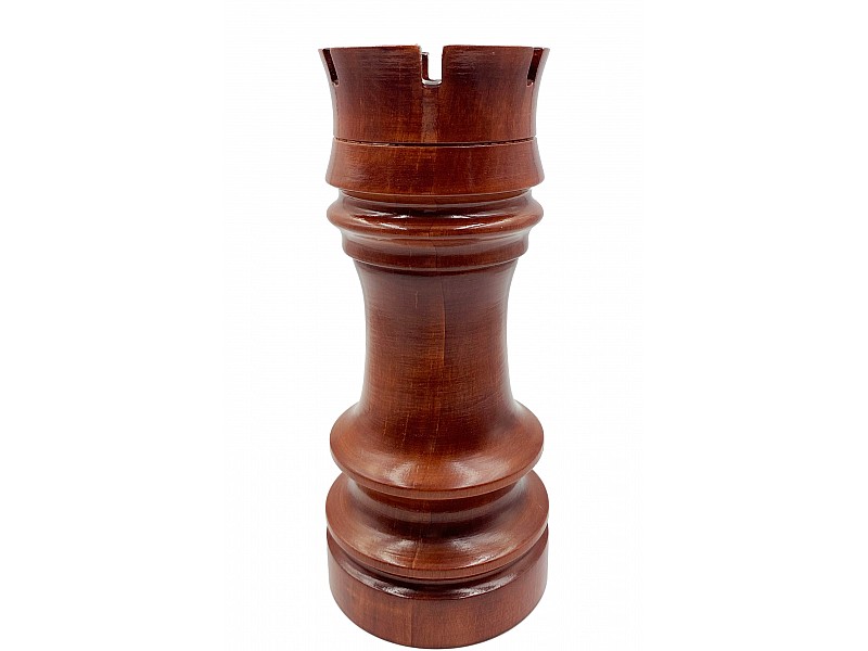 Wooden decorative rook (dark color)