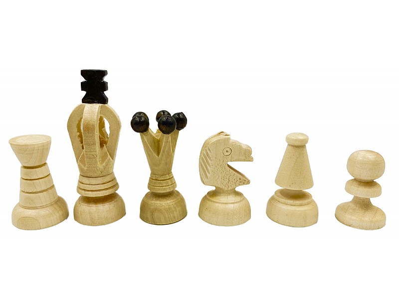12.20 Set de ajedrez de madera marrón brillante