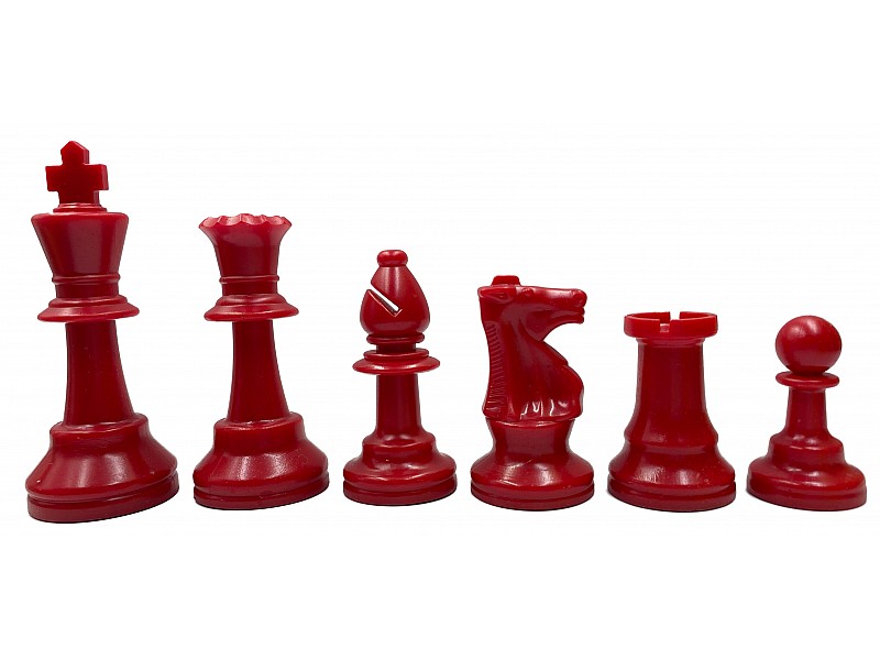 19.69" Red vinyl chess board with red/green pcs 3.75"