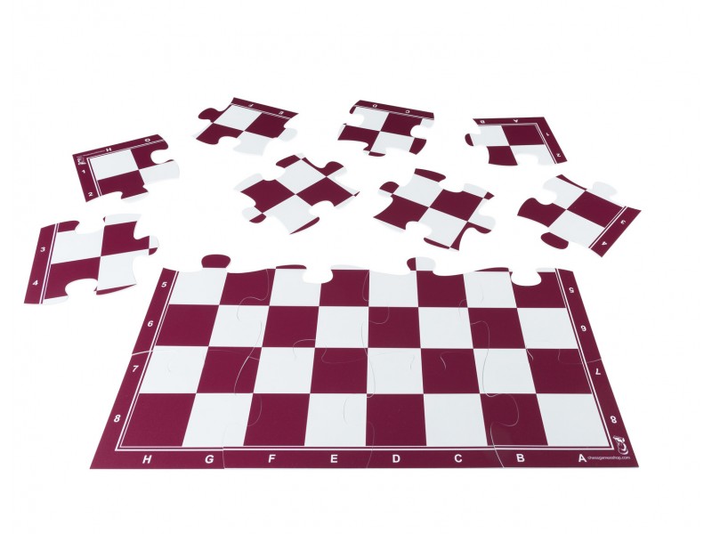 Puzzle de ajedrez (16 piezas) - Color Rojo