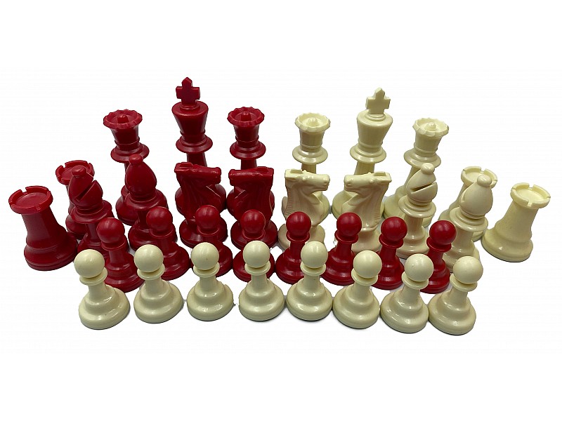 German staunton colored  3.74" chess plastic pieces