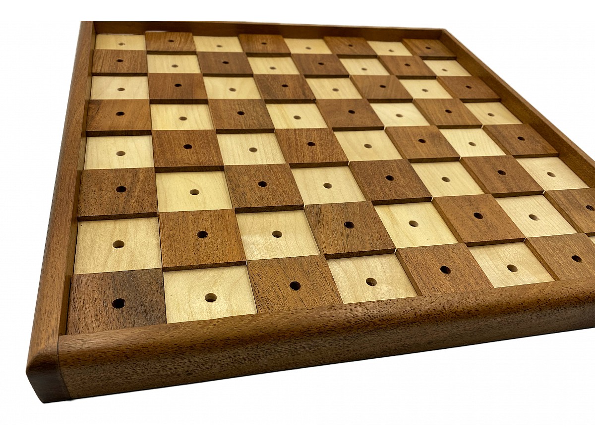 Solid Wooden Chess Set for the Blind and Visually Impaired - 3.75