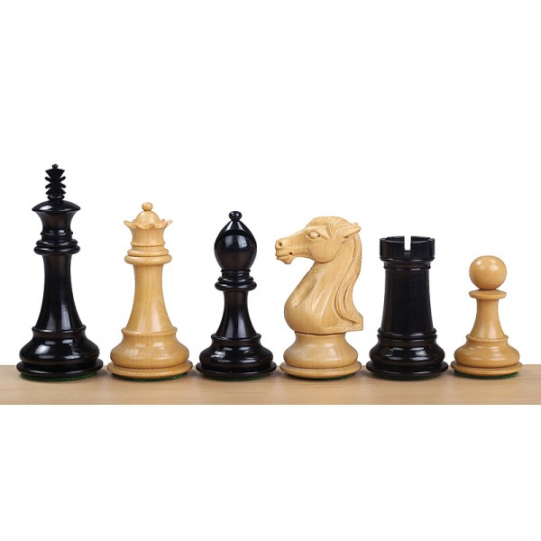 Royal knight boxedwood/piezas de ajedrez ebonizadas de 4
