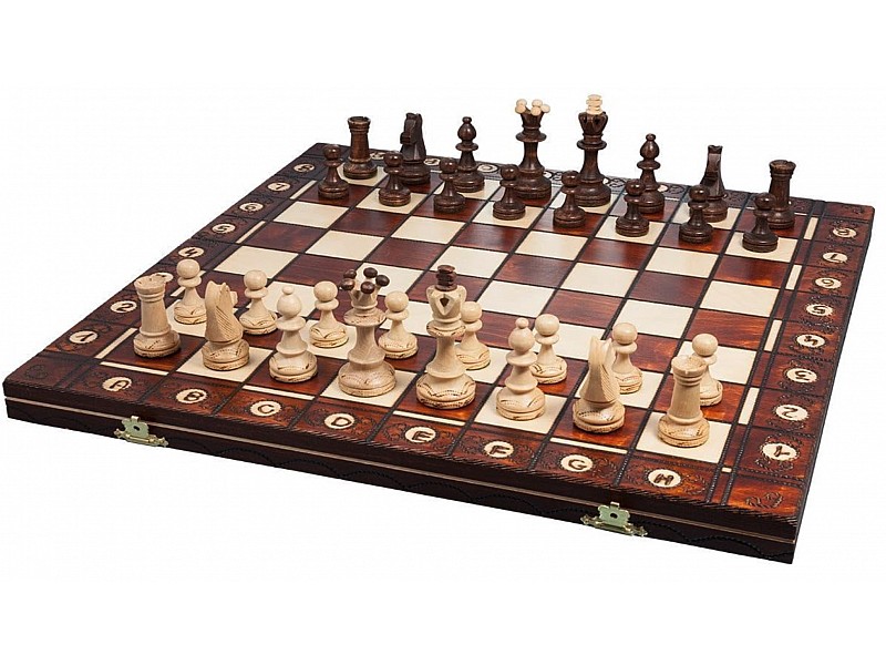 Wooden chess set Senator red 