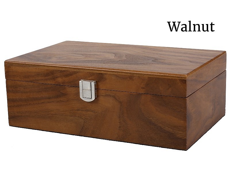 Walnut  wooden case for chess pieces