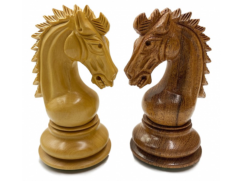 Sheffield knight boxwood/acacia  3.75 " chess pieces