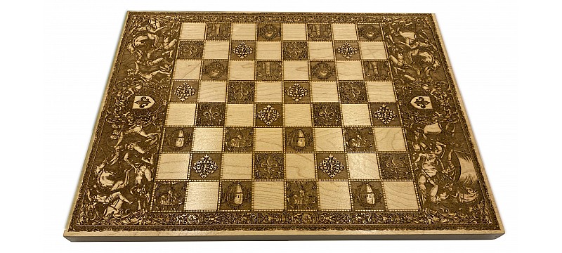 Laser engraved chess boards
