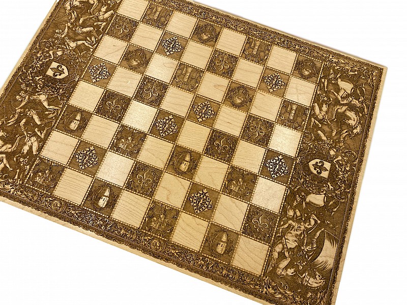 War Chess & Checkers Wood Juego de mesa 