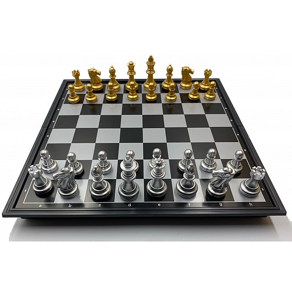 Folded magnetic analysis chess set "Neon" 9.84" X  9.84"  