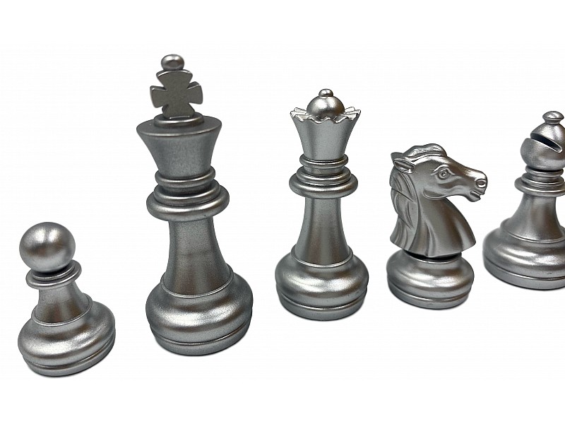 9.85" Folded magnetic analysis chess set "Neon"