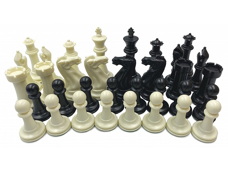 English staunton 1841  3.85" plastic chess pieces   - weighted