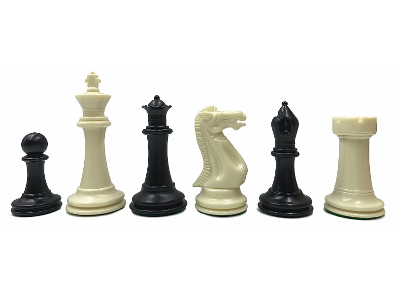 Piezas de ajedrez de plástico inglés staunton 1841 de 3.85