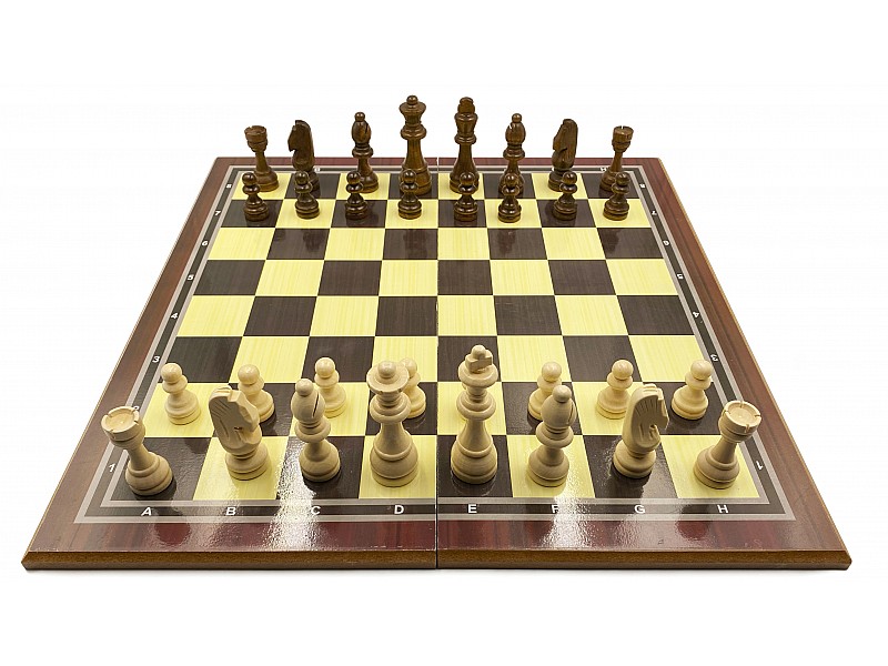Wooden foldable printed chess board 15.74" X 15.74 " 