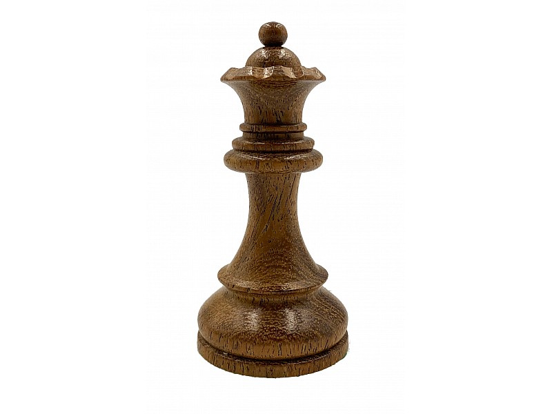 Spare queen wooden de German staunton - marrón/crema juego de 3.75