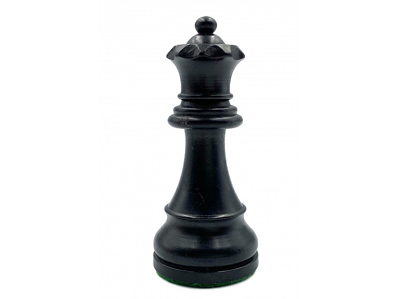Spare queen wooden de Staunton alemán - juego negro/crema 3.75