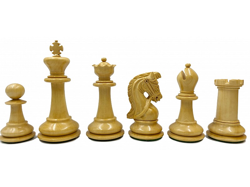 Sultan knight  boxwood/acacia 4" chess pieces 