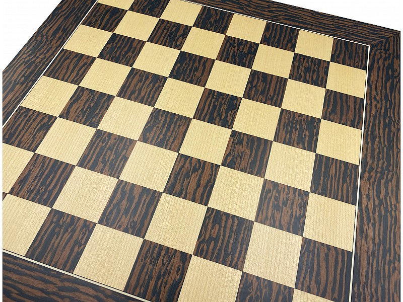 21.6” wooden chess board tiger deluxe