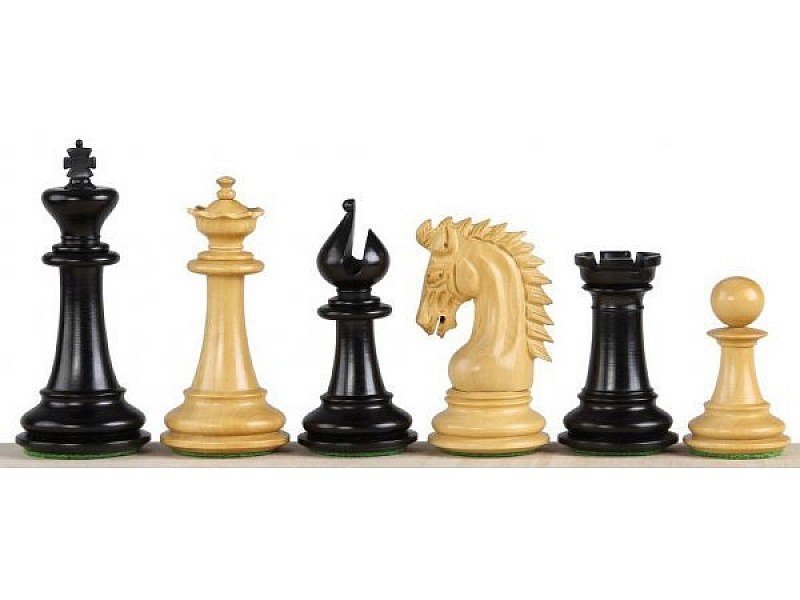 Piezas de ajedrez Sheffield knight boj/ebonizado de 3.75