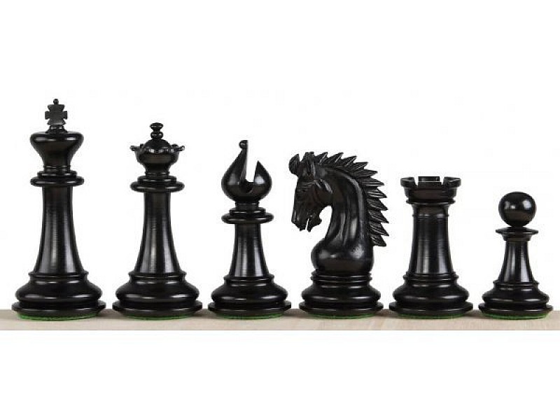 Piezas de ajedrez Sheffield knight boj/ebonizado de 3.75