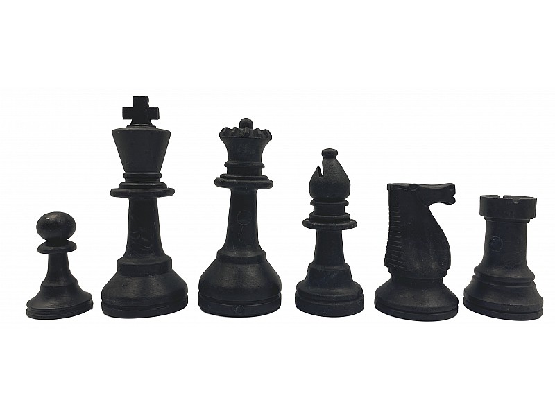 Plastic chess pieces, 9.5 cm / 3.75"   -unweighted-