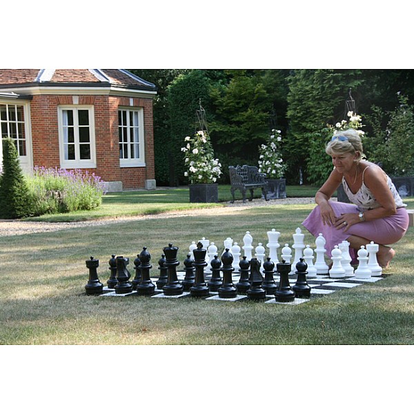 Outdoor garden chess set - 11.81" king
