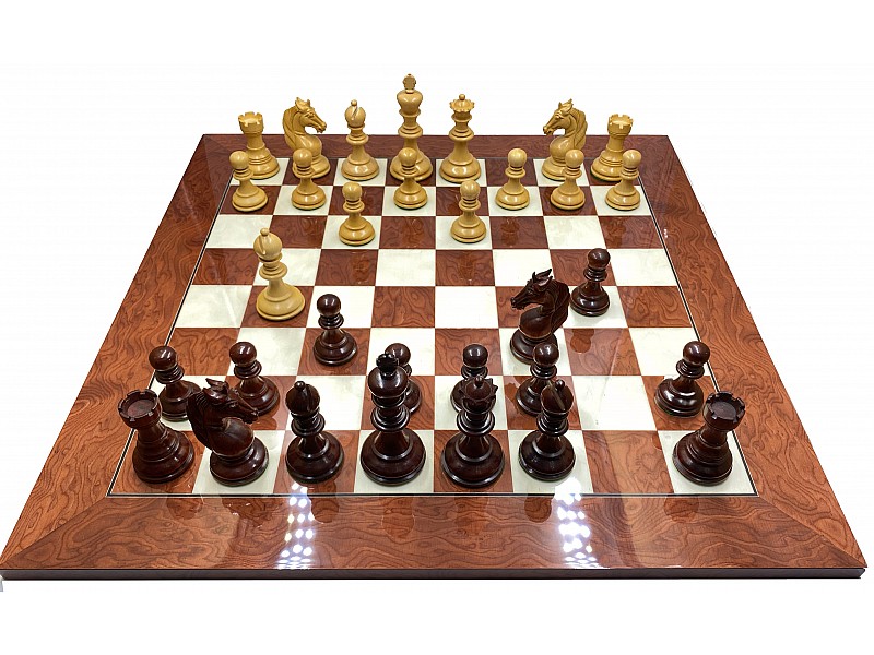 Unicorn redwood/badauk  4.21 " chess pieces