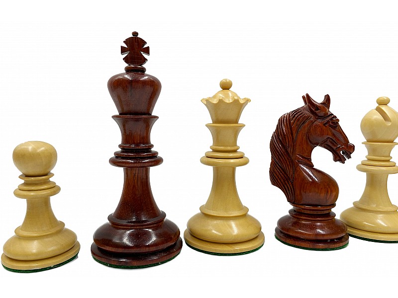 Unicorn redwood/badauk  4.21 " chess pieces