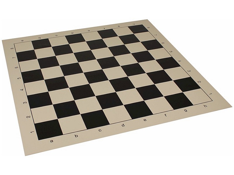 Black vinyl chess board with staunton plastic 3.75"