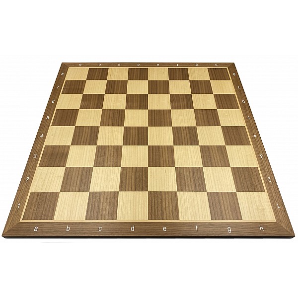 Chess board walnut with indices 19.68" X 19.68"  