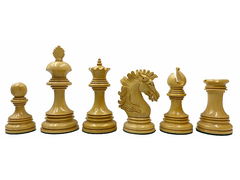 Wellington redwood/badauk 4.24" chess pieces 