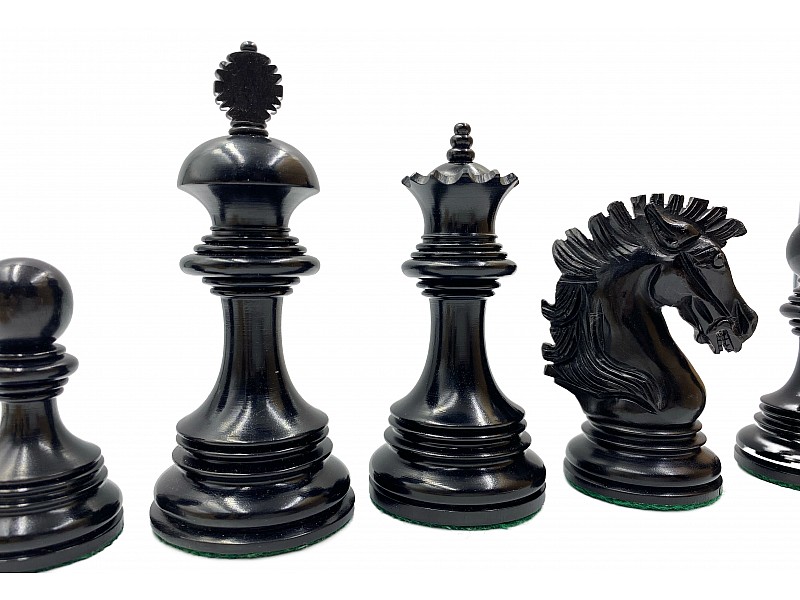 Wellington ebony/boxwood 4.24" chess pieces