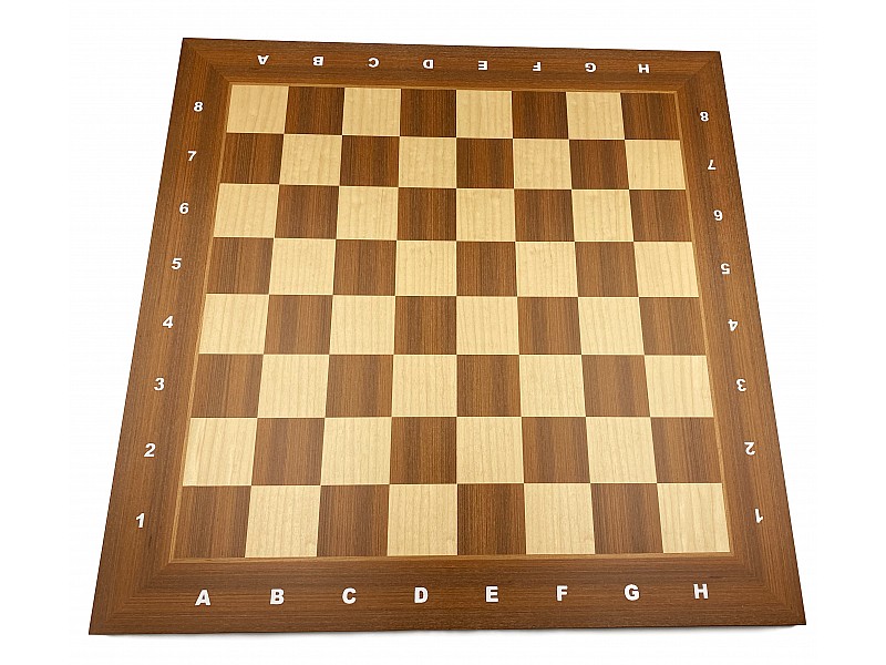 21.6” Mahogany wooden chess board  with coordinates 