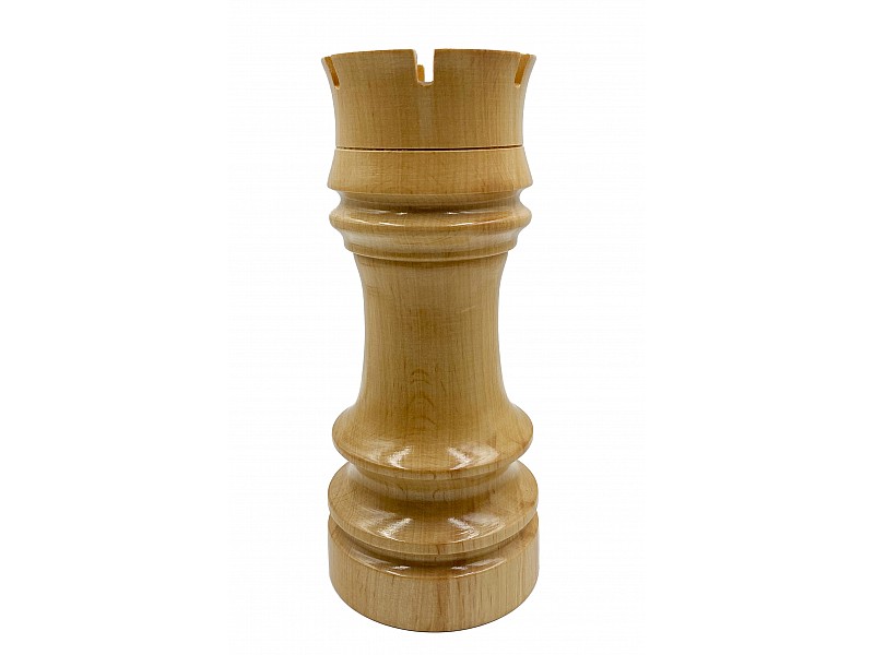 Wooden decorative rook (light color)