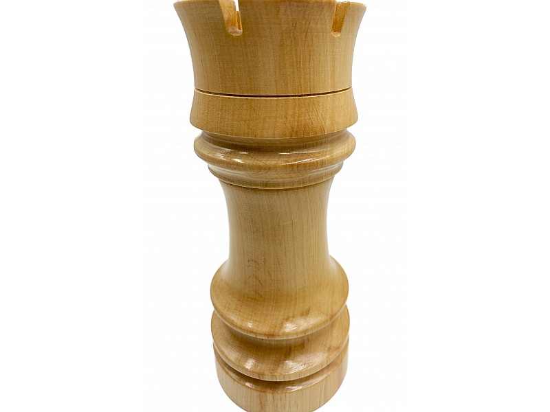 Wooden decorative rook (light color)