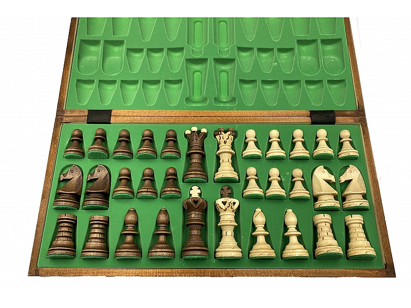 Chess set ambassador brown  21.25" x 21.25" X 1.18" 