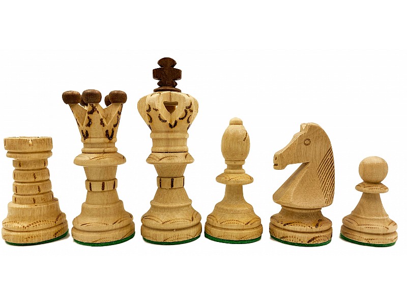21.25" wooden chess set ambassador brown  