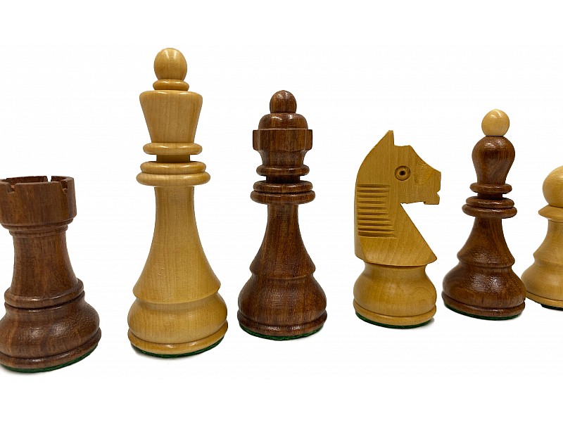 Piezas de ajedrez Dubrovnic maple/palysander 3.54